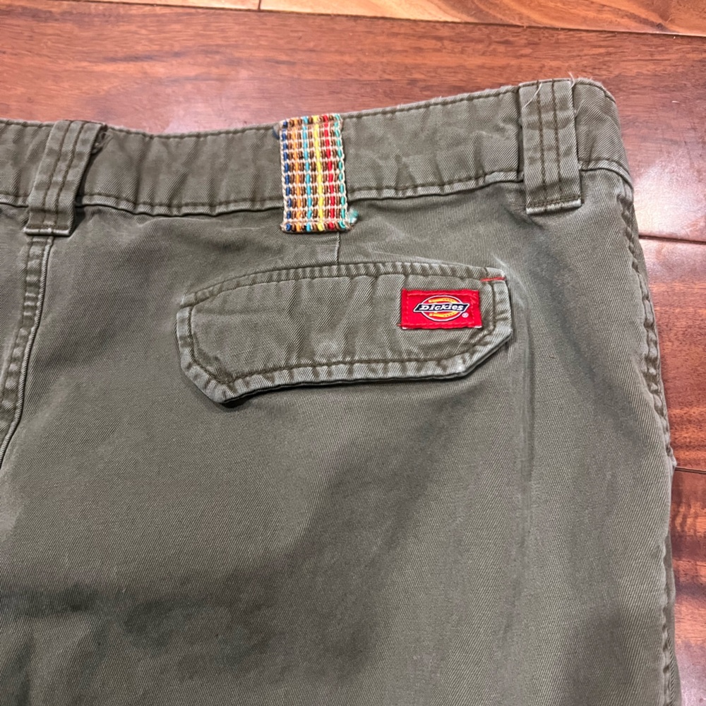 Dickies Women’s Crop Green Olive Cargo Pants 10 M L - Picture 6 of 6